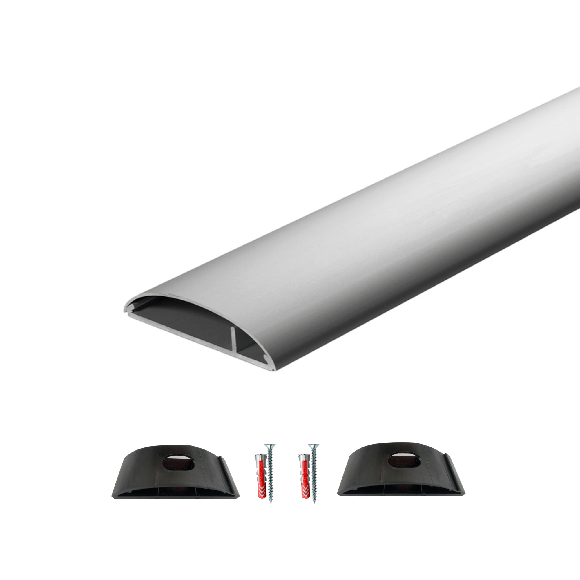 Aluminium kabelgoot breedte: 75mm x lengte: ± 1000mm zilver