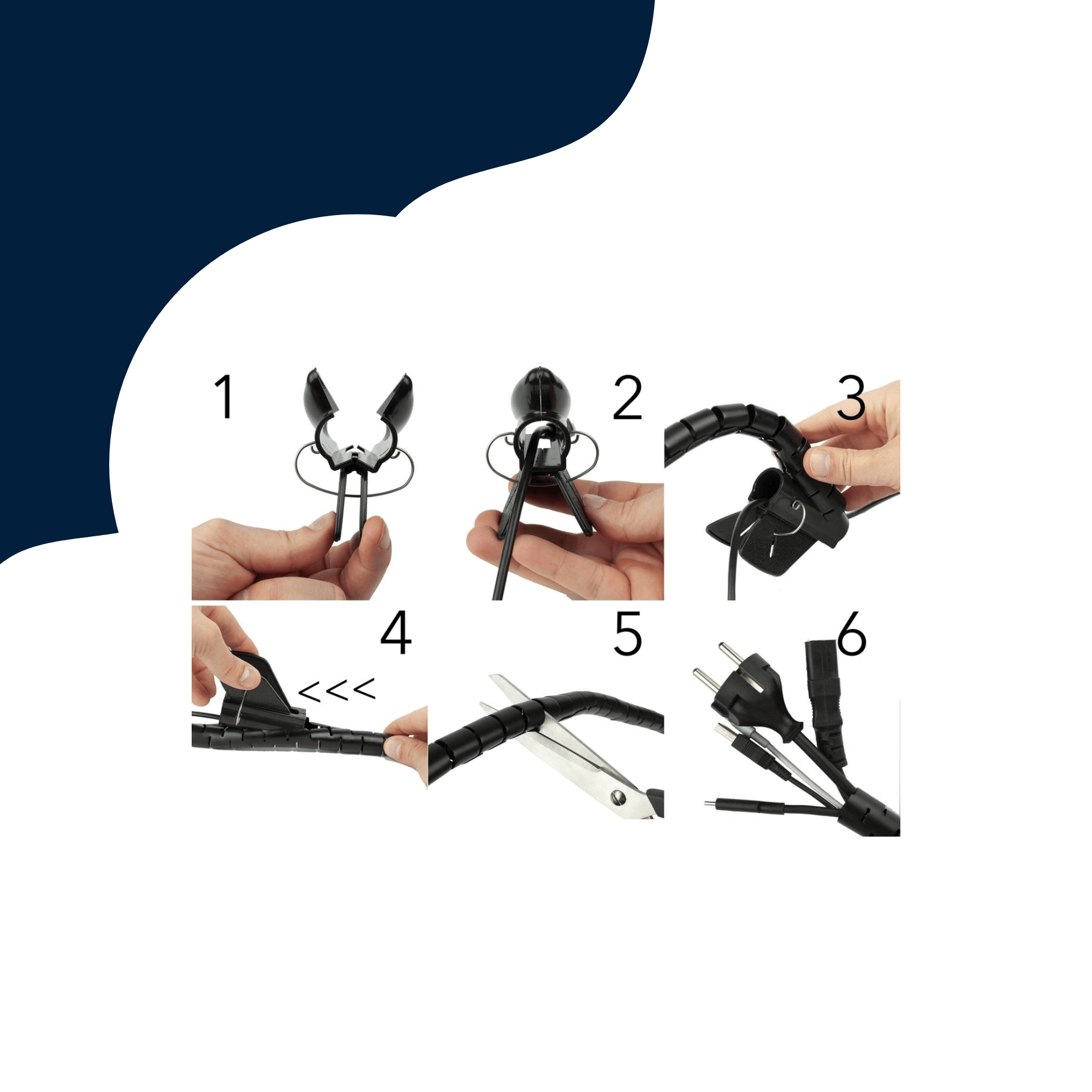 A-PEQ kabelorganizer, lengte 200 cm, diameter 16 mm