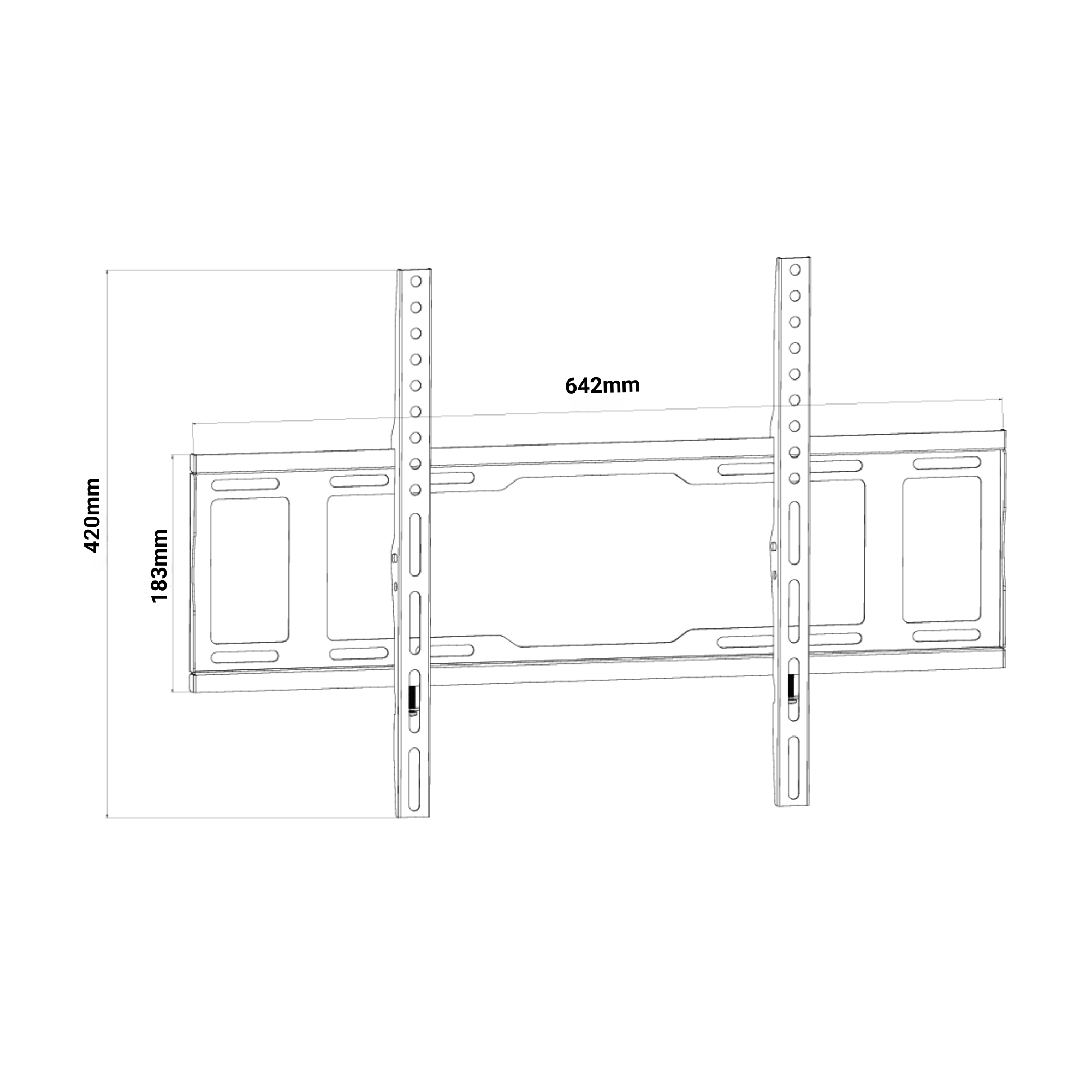 A-PEQ APL-3 muurbeugel | voor schermen van 37-65 inch, 40-75 kg, slechts 3 cm tussenruimte