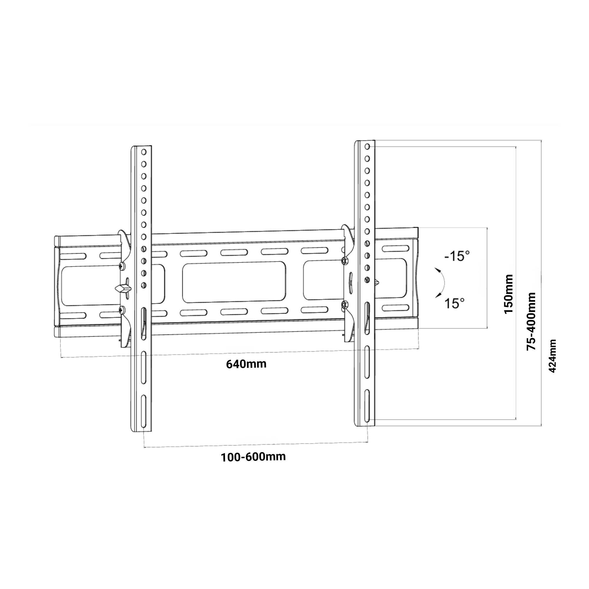 A-PEQ APL-5 wandmontage | tot 85 inch, 75 kg, kantelbaar