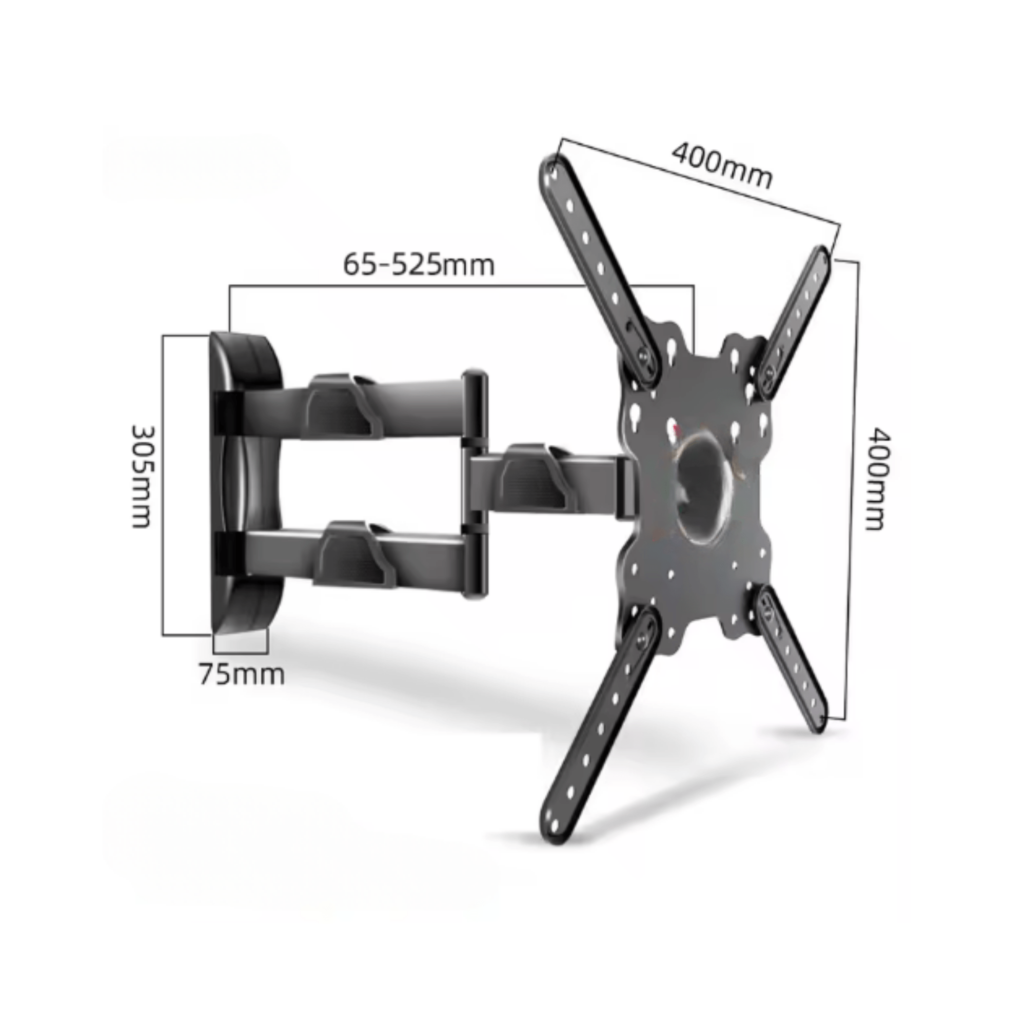 A-PEQ DY3255 Draai- en kantelbare muurbeugel | 81-140 cm, 30 kg