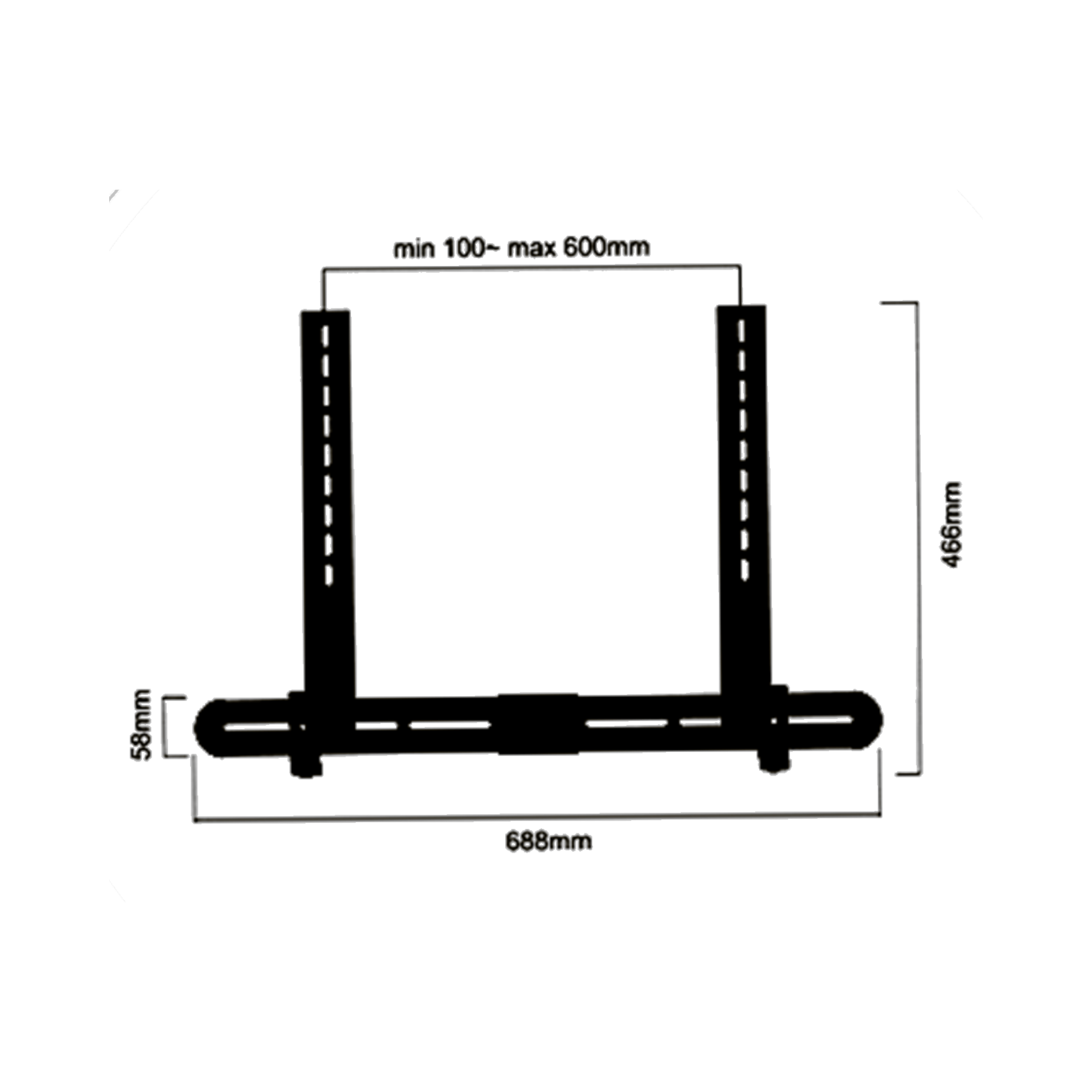 A-PEQ SBB64 Soundbarbeugel | 688 mm & tot 6 kg