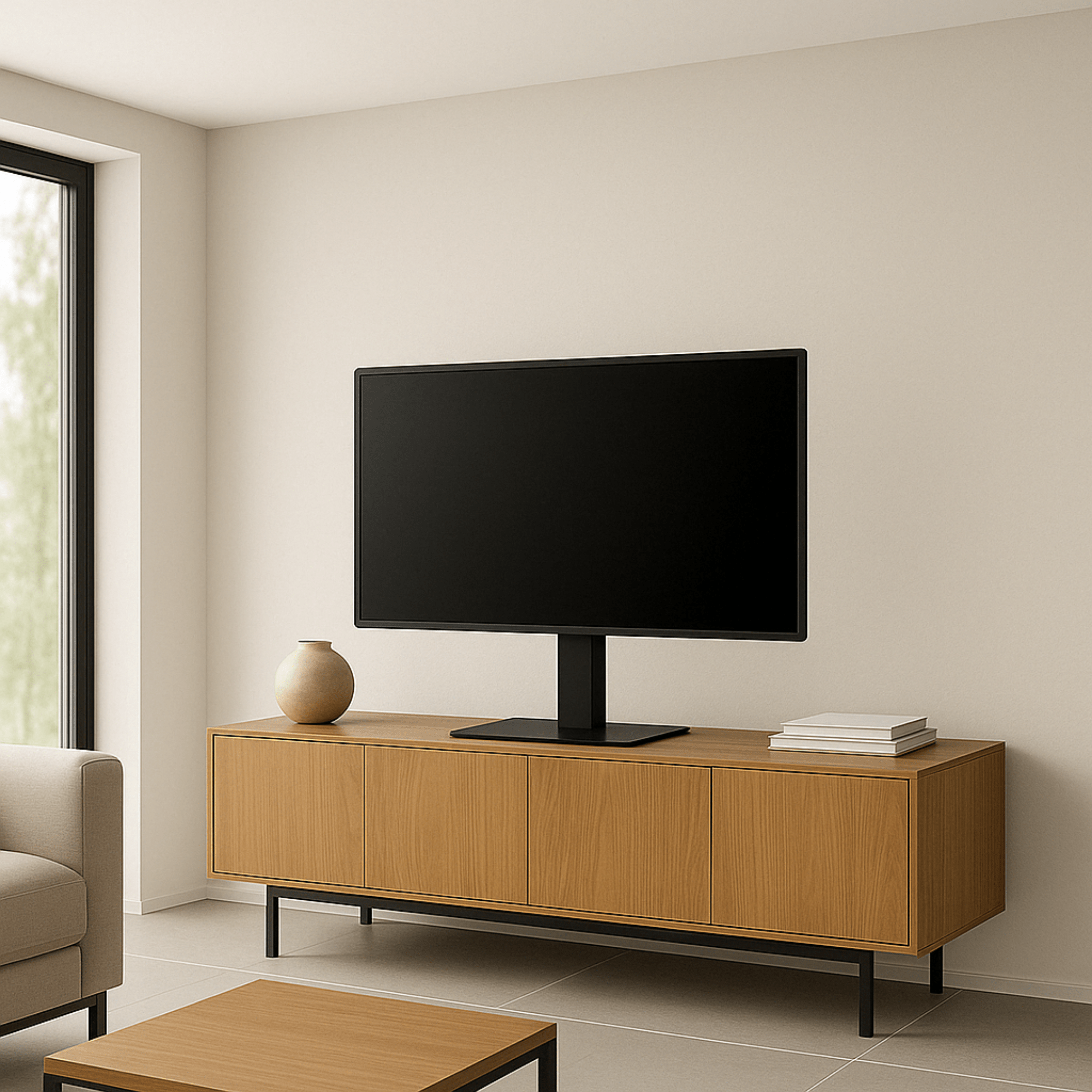 A-PEQ 44AT Dressoir/tafelonderstel | 81-140 cm, 45 kg, VESA 400×400