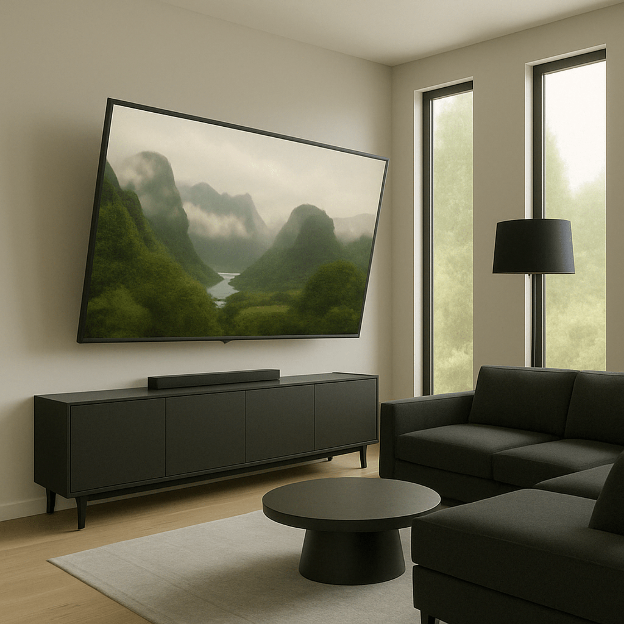 A-PEQ DY5595 Muurbeugel | 55-95 inch, 75 kg, draaibaar, kantelbaar en 360 graden roterend