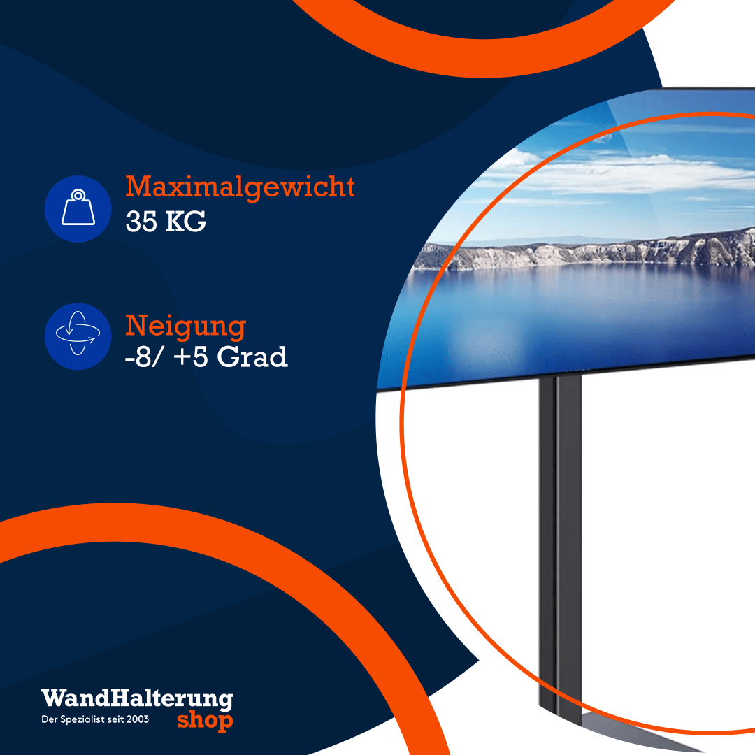 TV-Ständer A-PEQ 564 für Fernseher mit VESA 400x400 Standard