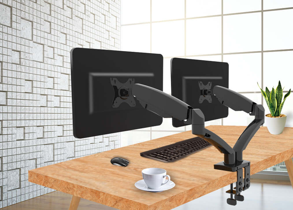 Schreibtisch-Monitorhalterung A-PEQ 702 für 2 Bildschirme