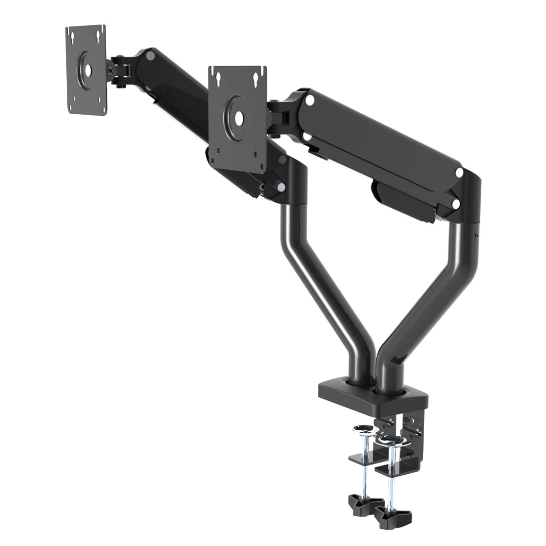 A - PEQ 922 Monitorarm für 2 Monitore. Schreibtisch - Aufsatz. Gasfeder gesteuert. 2 bis 10 kg - Wandhalterungshop