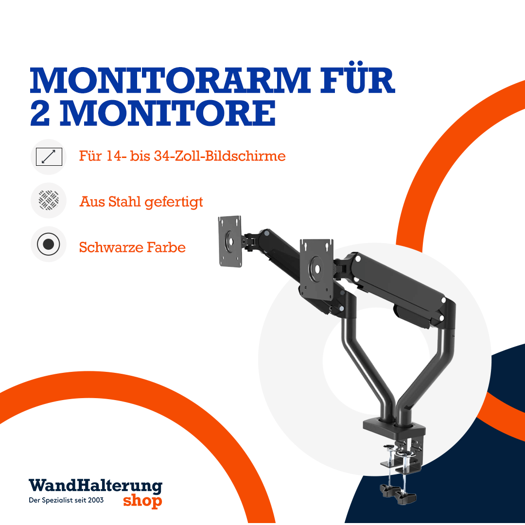 A-PEQ 922 Monitorarm für 2 Monitore
