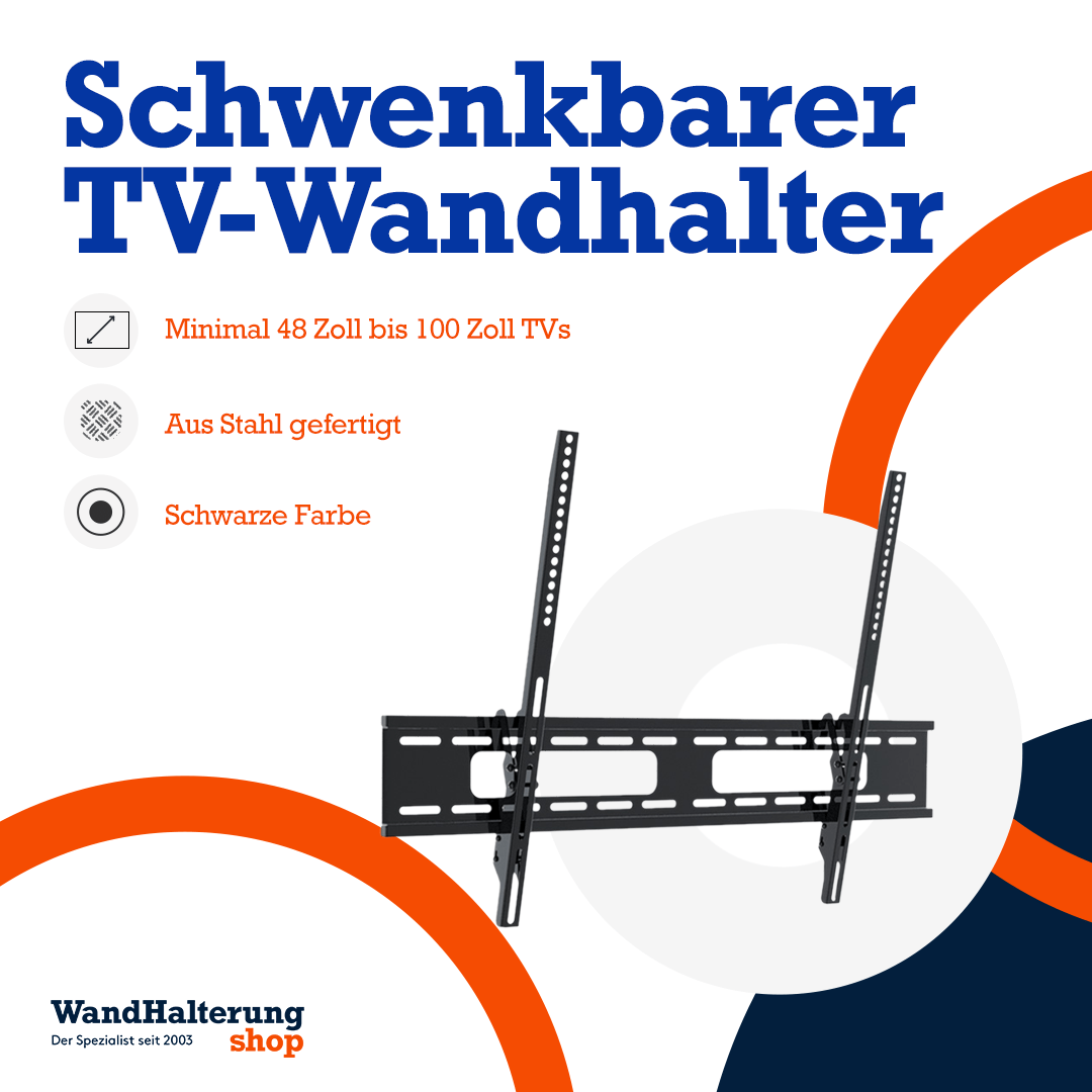 A-PEQ APXLT-50B neigbare TV-Wandhalterung – Für Fernseher bis 100 Zoll
