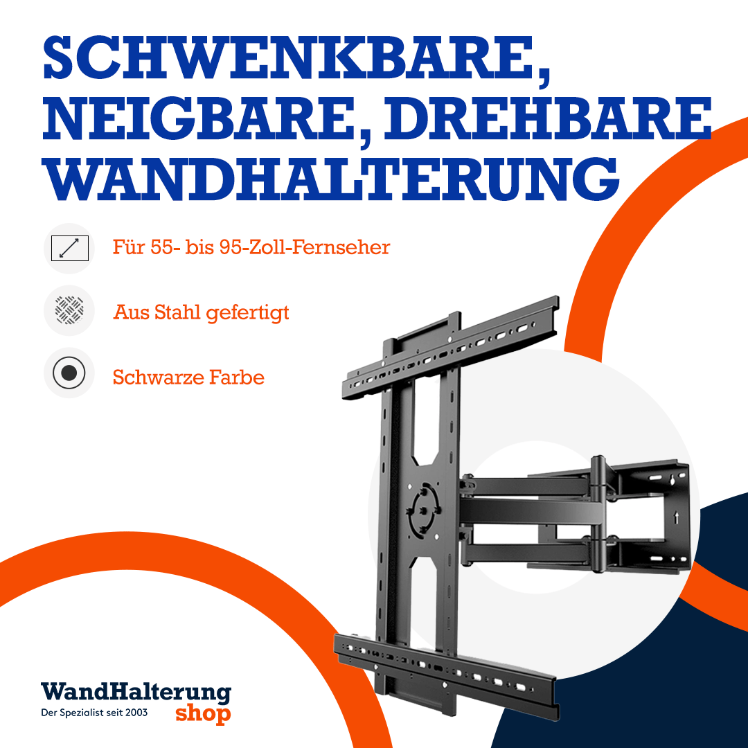 A-PEQ DY5595 schwenkbare, neig- und drehbare TV-Wandhalterung – Für 55-95 Zoll Fernseher