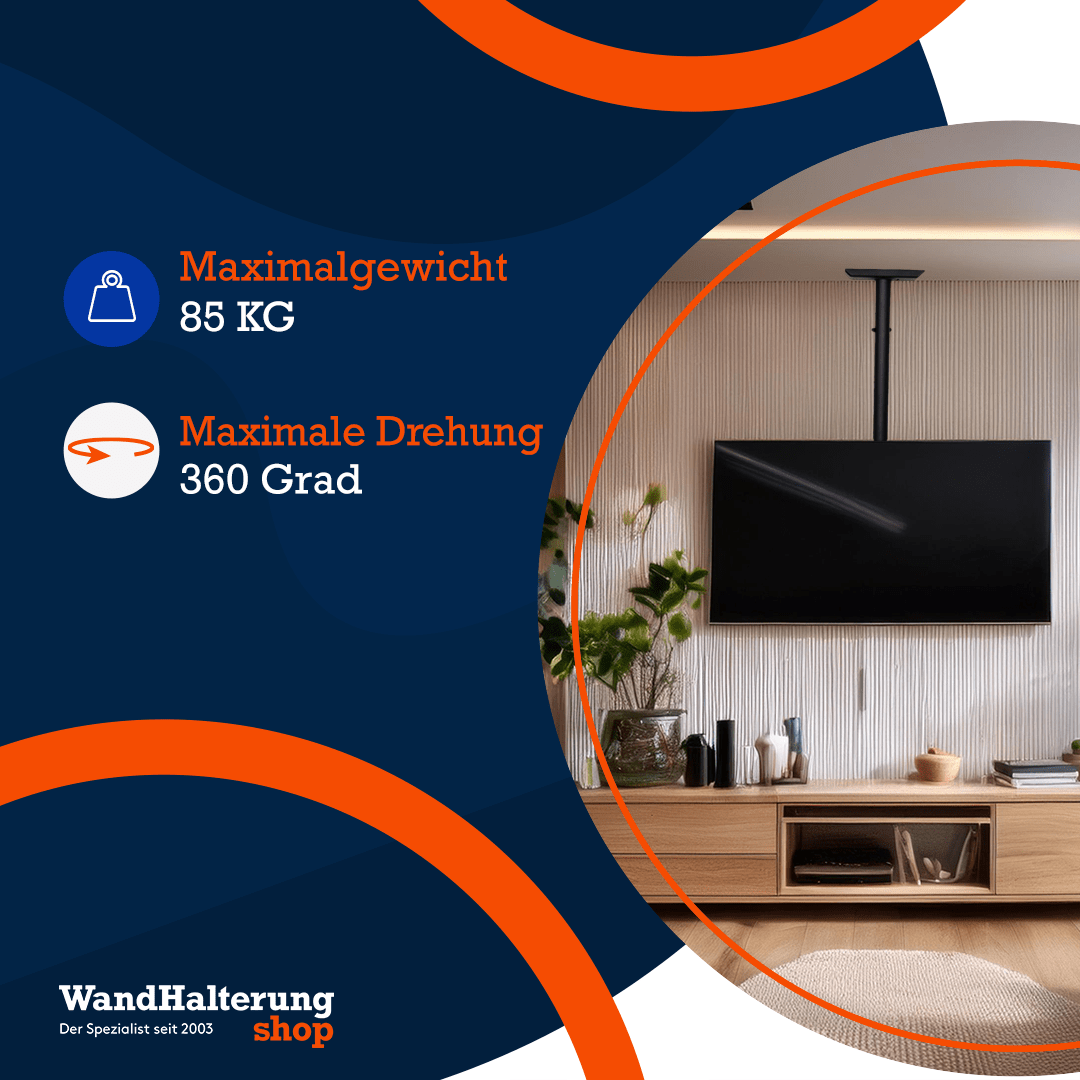 TV-Deckenhalterung A-PEQ T765 bis 85 kg