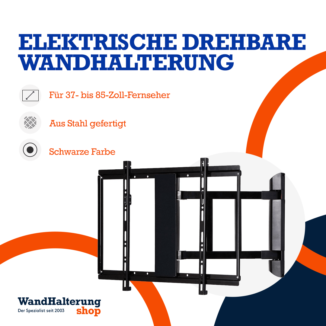 Bratek 64AUTO elektrische drehbare Wandhalterung – Für 50-70 Zoll Fernseher, max. 50 kg, VESA 600x400