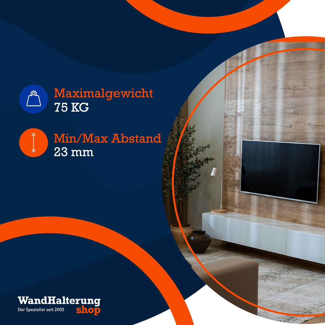 Feste Wandhalterung Bratek DG611 – Geeignet für 37-85 Zoll Fernseher