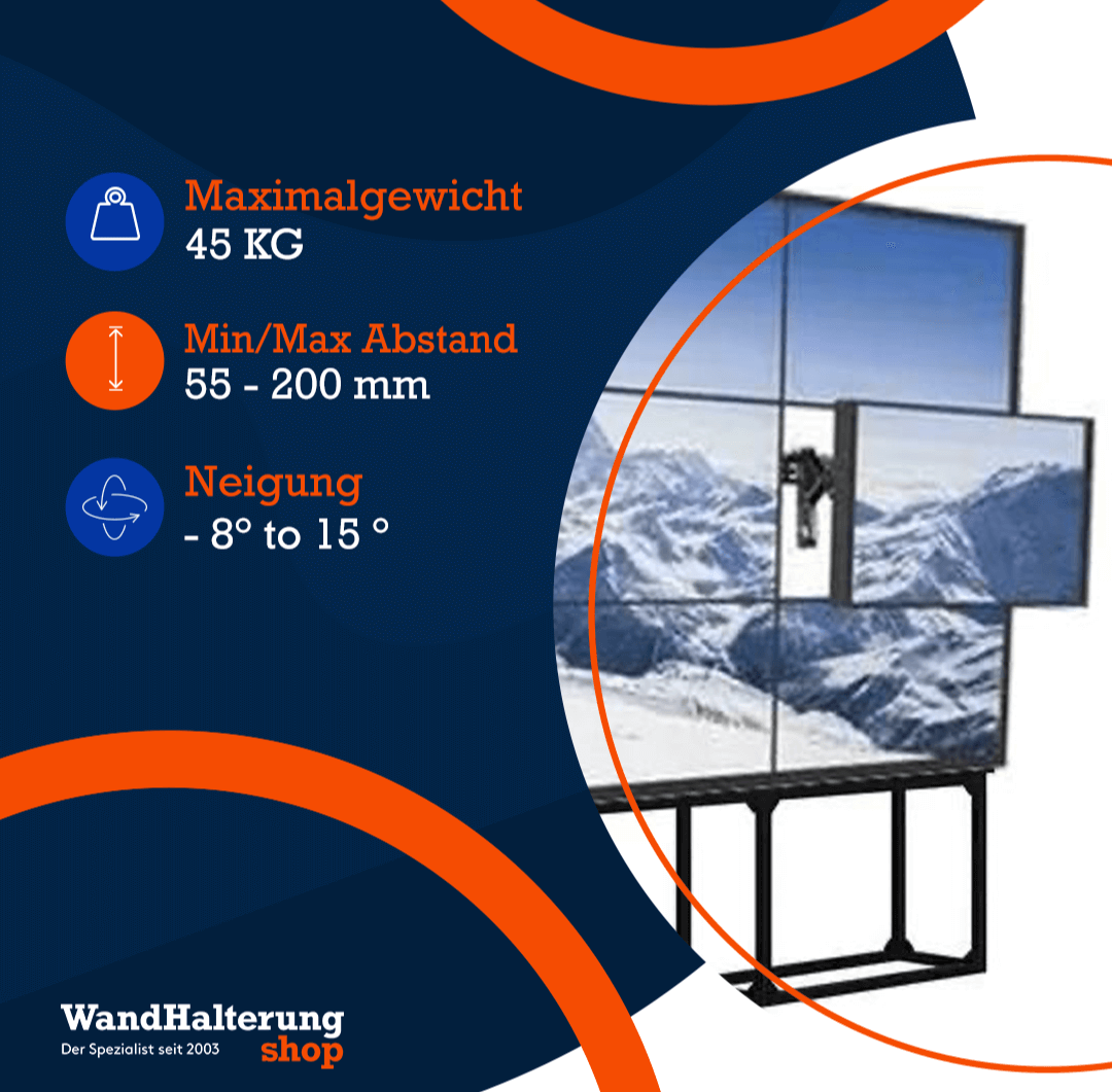 Bratek Videowandhalterung VESA 600x400