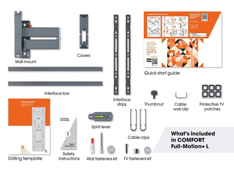 Vogel's TVM 3645 tv-muurbeugel, draaibaar, voor tv's tot 77 inch, zwart