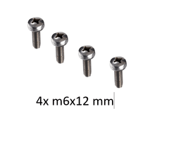 4x schroef M6 x 12 mm voor bijv. Philips- en Hisense-tv's. Serviceartikel, geen retour mogelijk