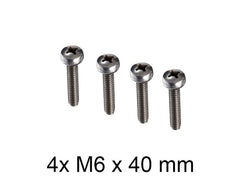 4 x M6 x 40 schroeven voor diverse televisies. Serviceartikel, geen retourzendingen mogelijk.