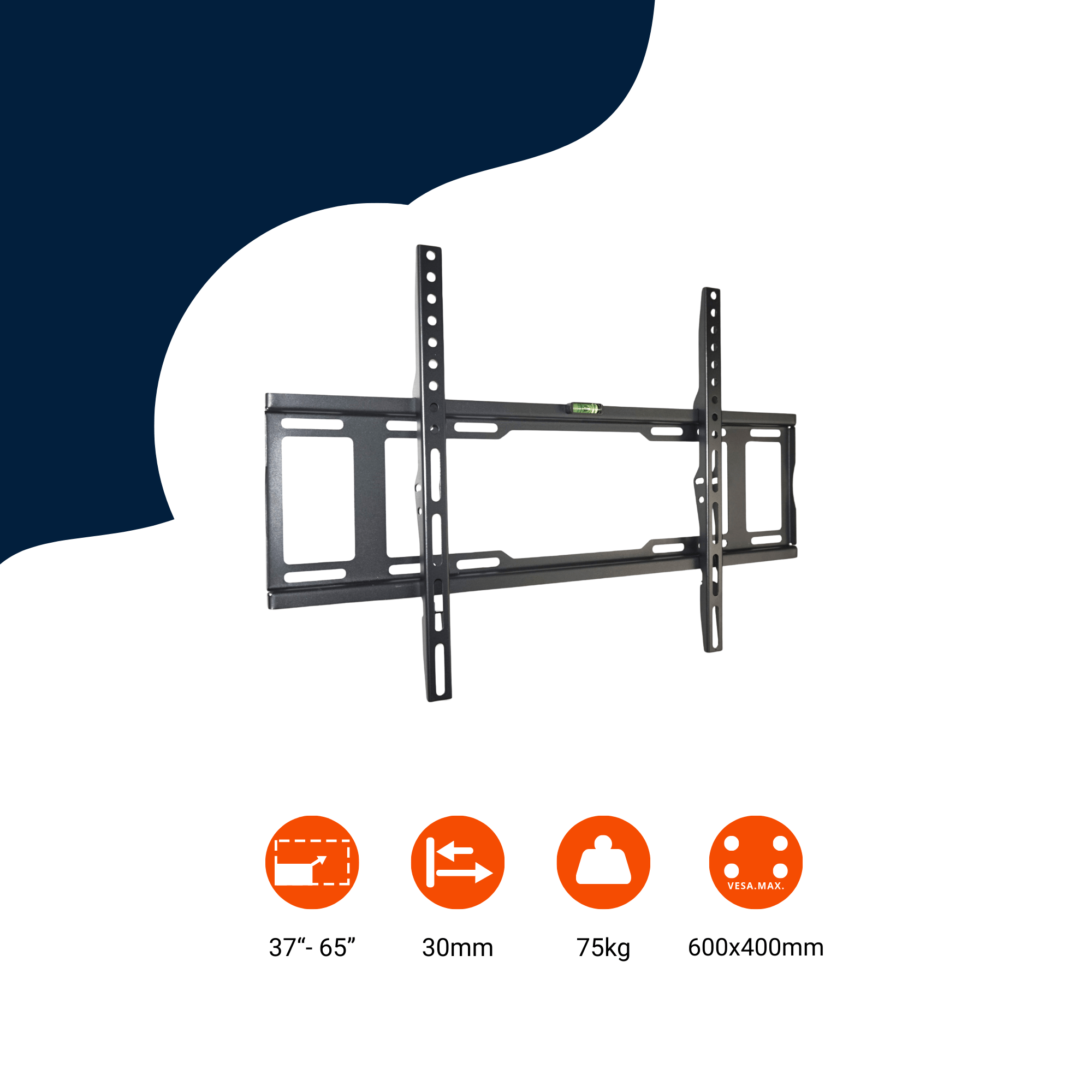 A-PEQ APL-3 muurbeugel | voor schermen van 37-65 inch, 40-75 kg, slechts 3 cm tussenruimte