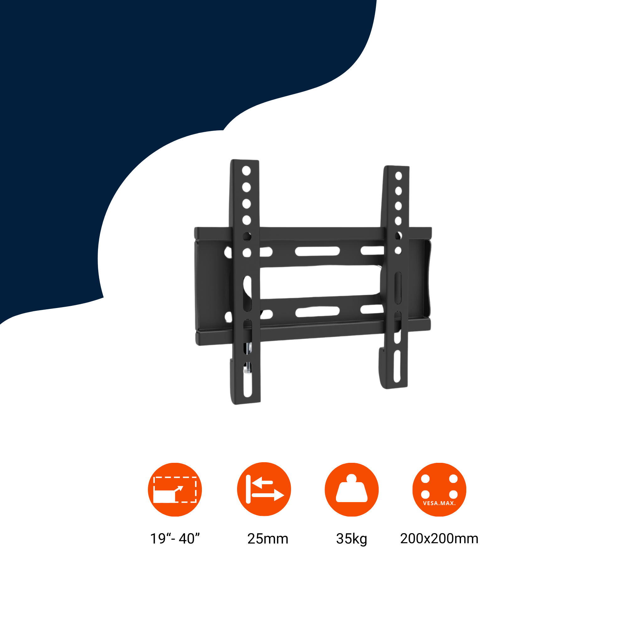 A-PEQ APS-3 wandmontagebeugel | tot 102 cm, 35 kg, ultradun ontwerp