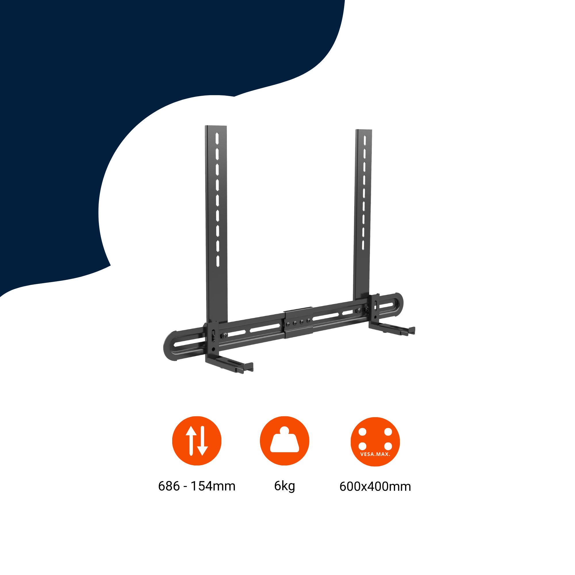 A-PEQ SBB64 Soundbarbeugel | 688 mm &amp; tot 6 kg