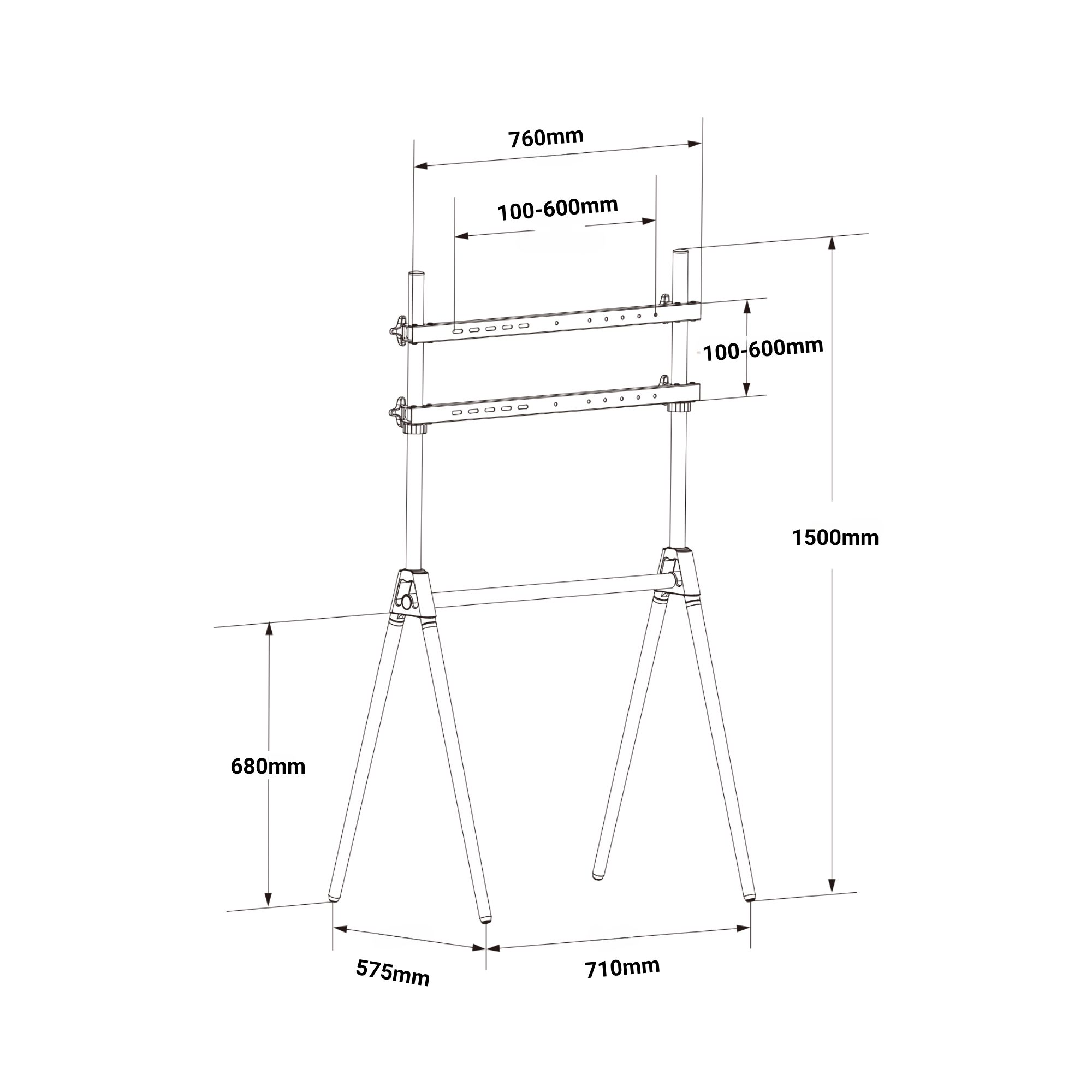 Artistik 0011F vloerstandaard | 32-70 inch, VESA 600×600