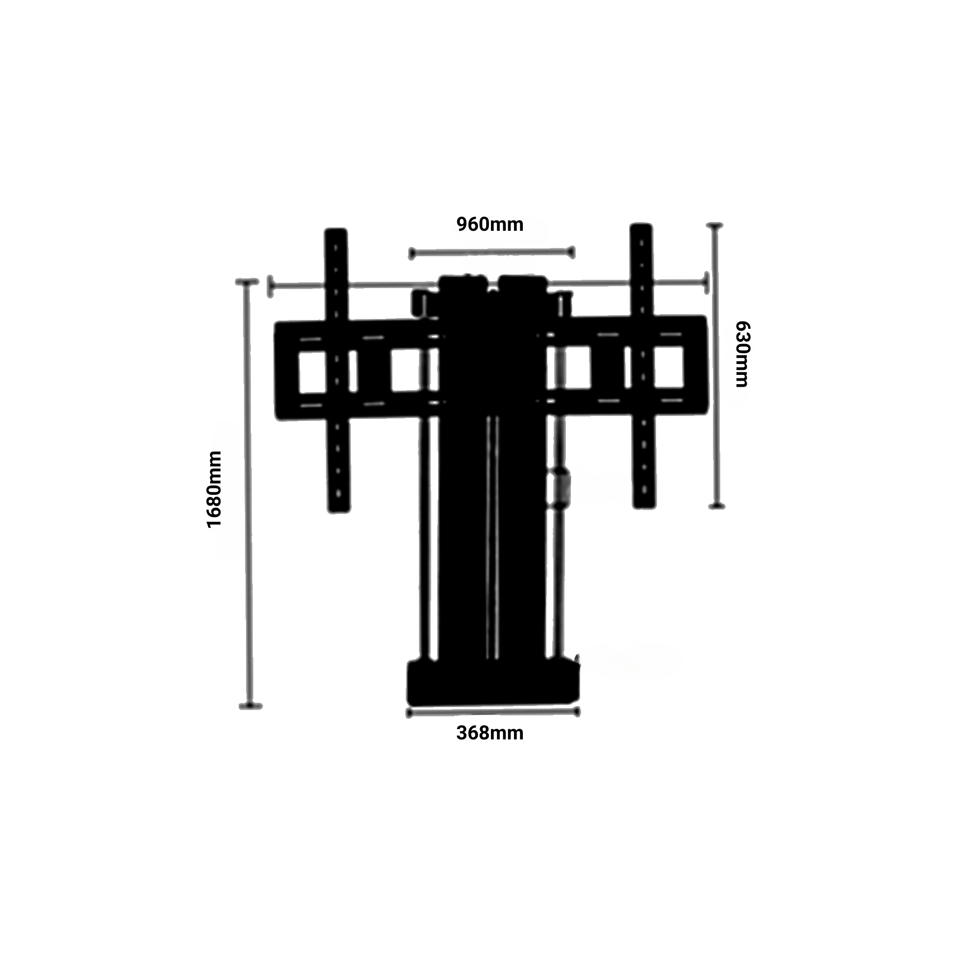 Bratek tv-lift | 55-110 inch, 125 kg, hoogteverstelling 500-2000 mm