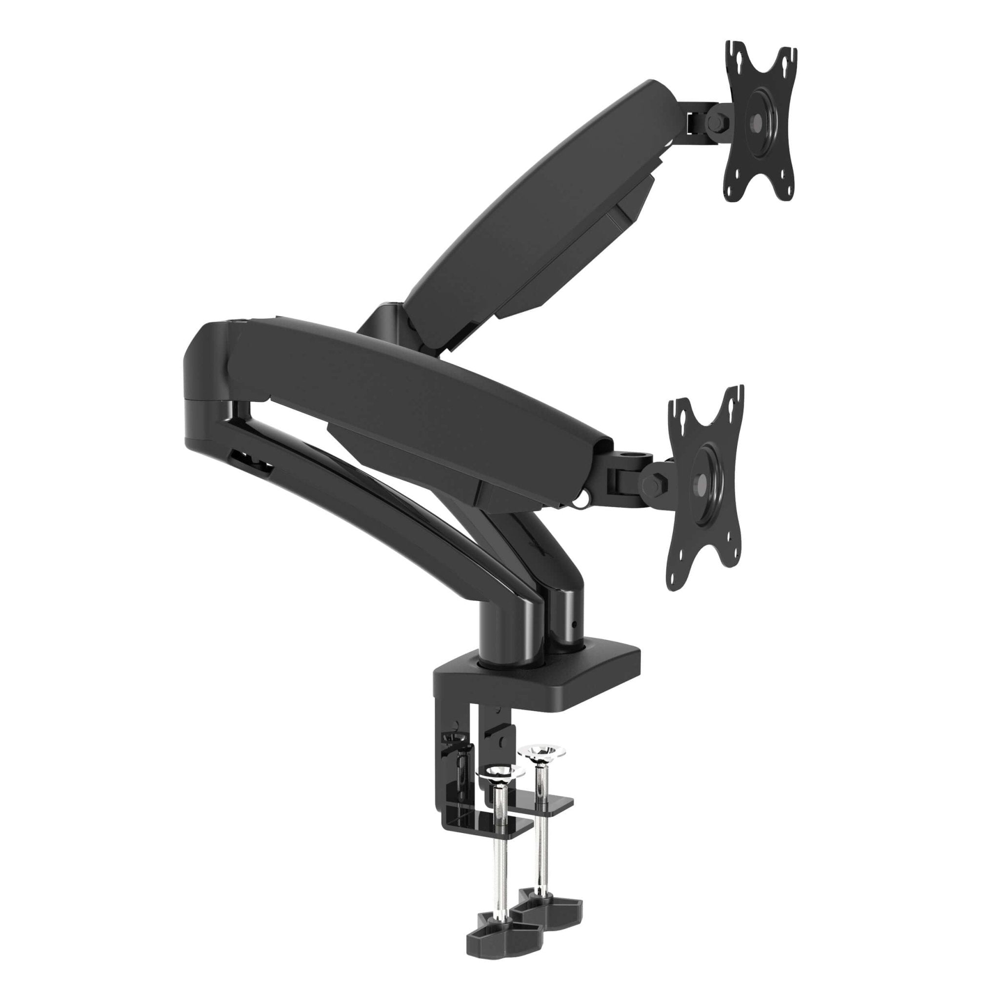 A - PEQ 702 Monitorarm für 2 Monitore. Schreibtisch - Aufsatz. Gasfeder gesteuert. 2 bis 8 kg - Wandhalterungshop