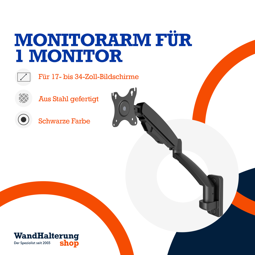 A-PEQ 7211 Monitorarm für Wandmontage