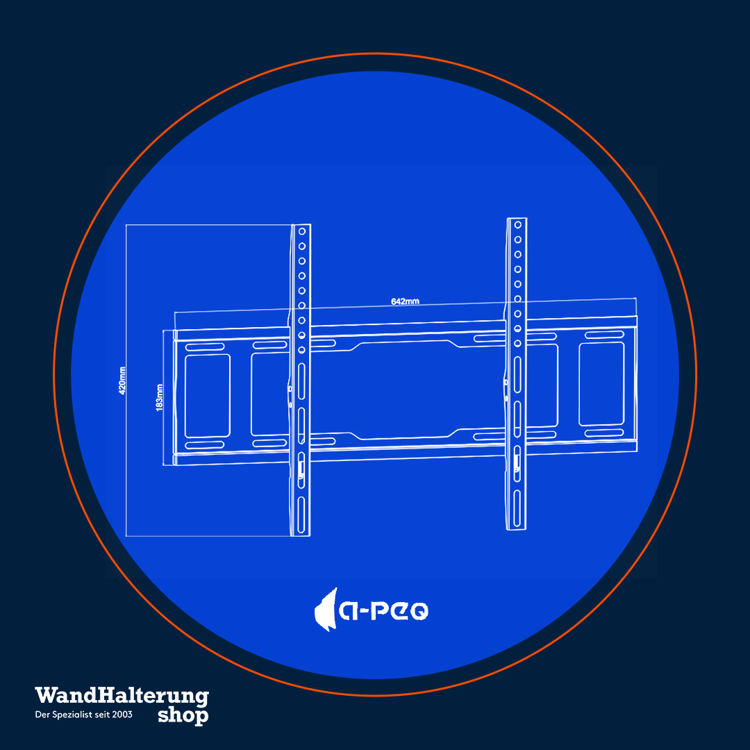 A-PEQ APL-3 TV-Wandhalterung – Flaches Design, passend für Fernseher bis 85 Zoll