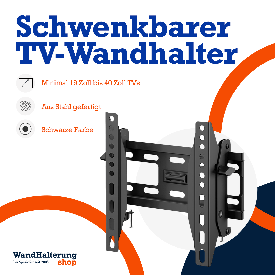 A-PEQ APS-5 neigbare TV-Wandhalterung – Für Fernseher 26-40 Zoll, schwarz