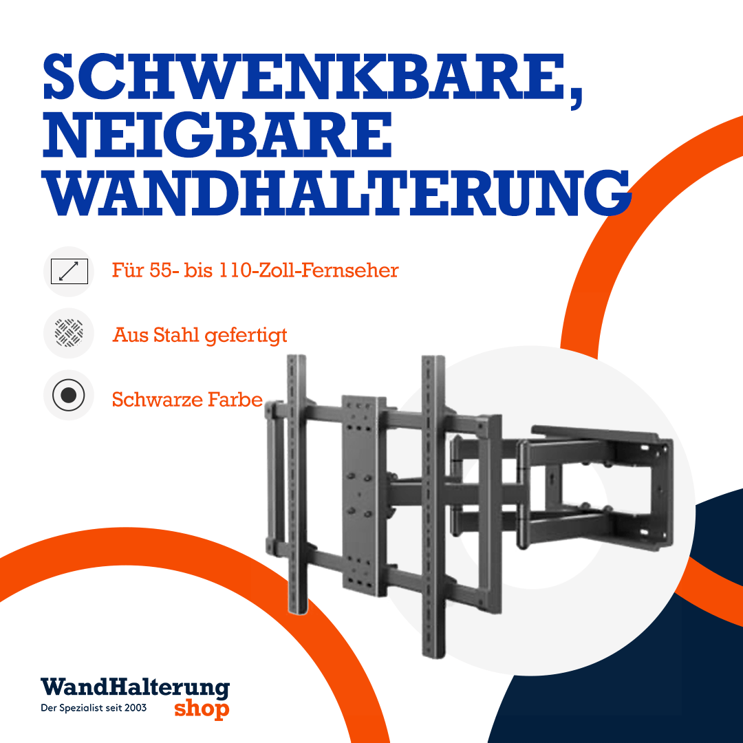 A-PEQ DY1095 drehbare und neigbare Wandhalterung – Für Fernseher von 55 bis 110 Zoll
