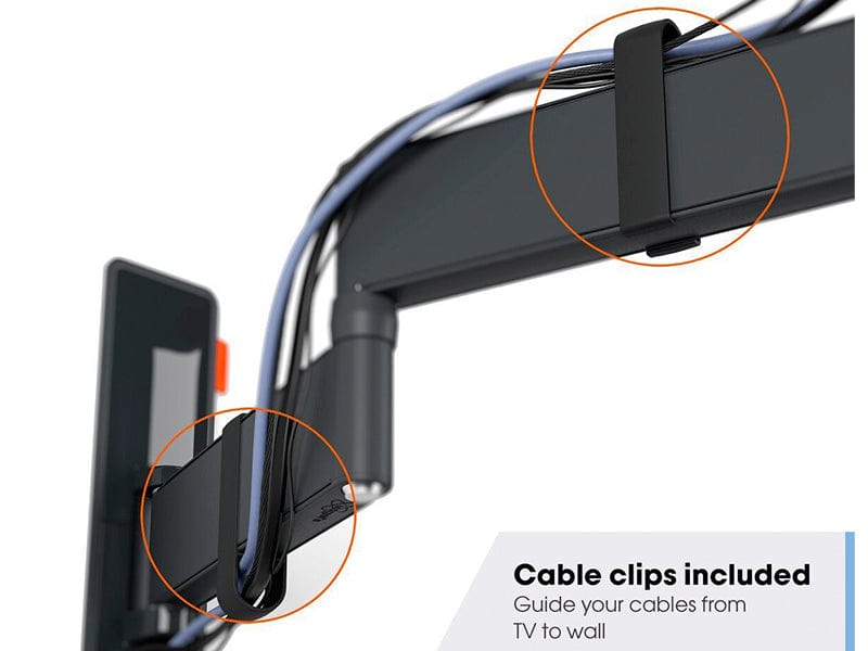 Vogel's TVM 3645 tv-muurbeugel, draaibaar, voor tv's tot 77 inch, zwart